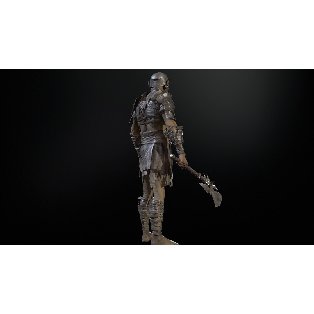 SkinnyOrc 3D Model – Low Poly Character with Animations, FBX - View 13