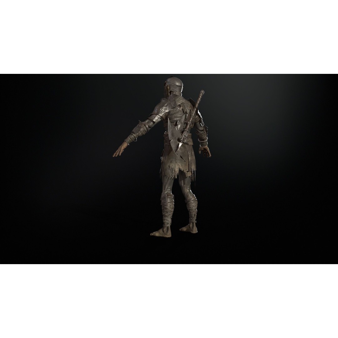 SkinnyOrc 3D Model – Low Poly Character with Animations, FBX - View 19