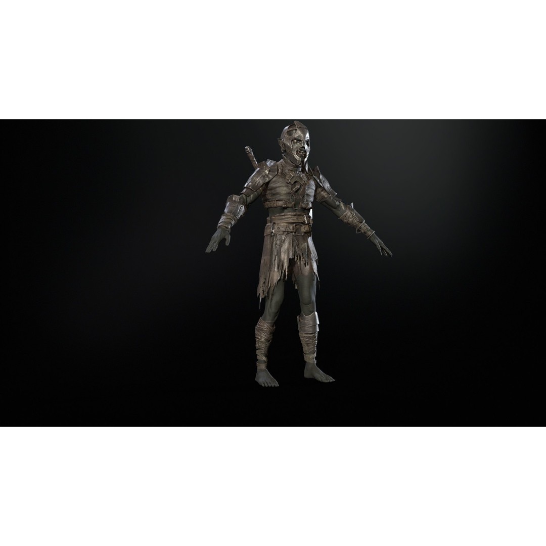 SkinnyOrc 3D Model – Low Poly Character with Animations, FBX - View 25