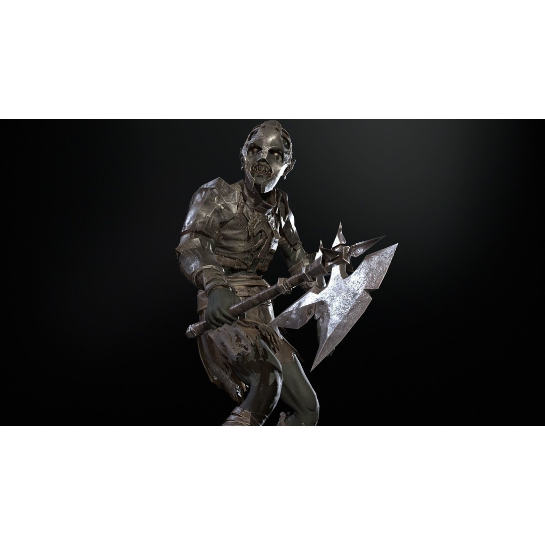 SkinnyOrc 3D Model – Low Poly Character with Animations, FBX - View 26