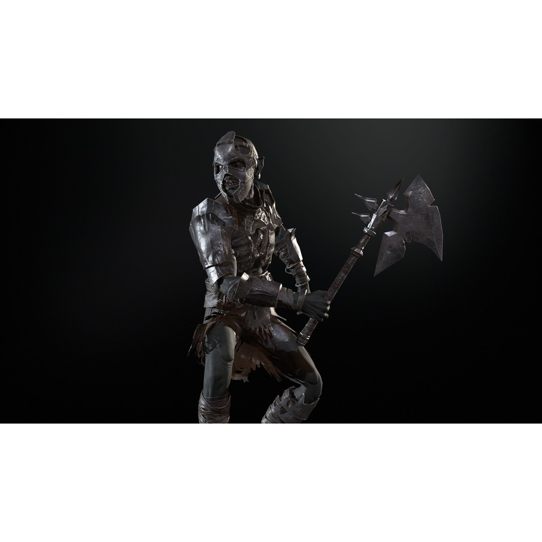 SkinnyOrc 3D Model – Low Poly Character with Animations, FBX - View 27