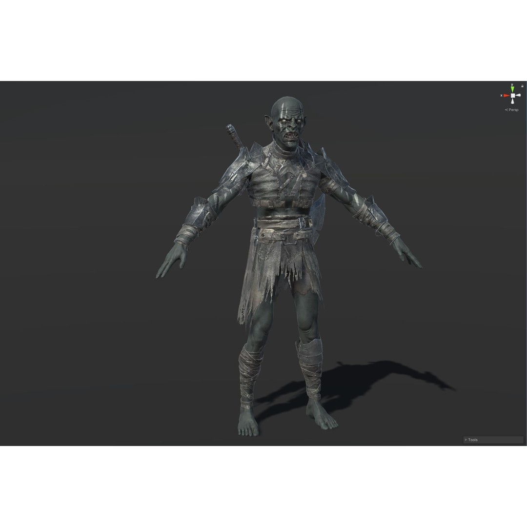 SkinnyOrc 3D Model – Low Poly Character with Animations, FBX - View 30
