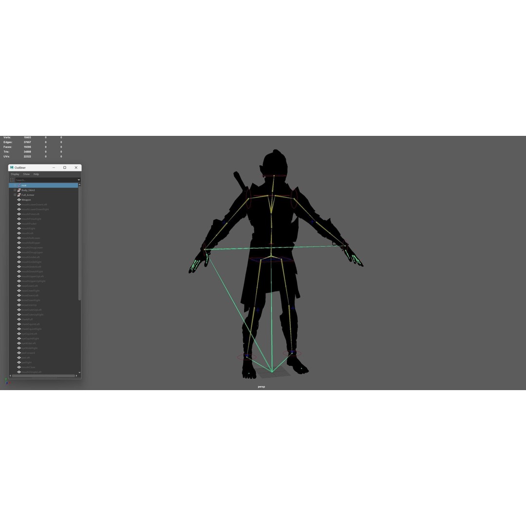 SkinnyOrc 3D Model – Low Poly Character with Animations, FBX - View 33