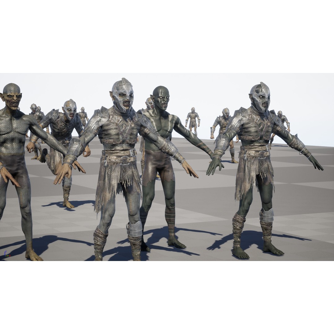 SkinnyOrc 3D Model – Low Poly Character with Animations, FBX - View 37