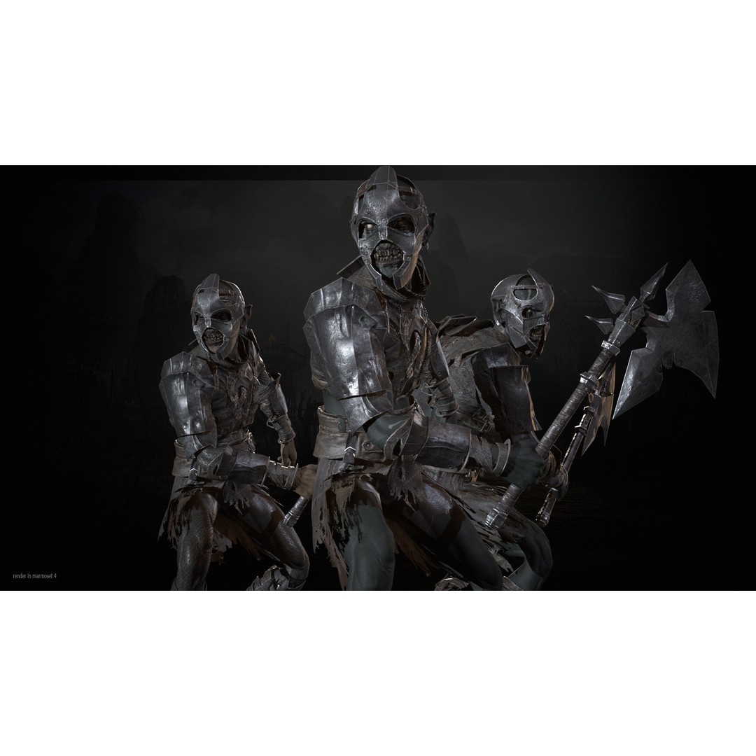SkinnyOrc 3D Model – Low Poly Character with Animations, FBX - View 5