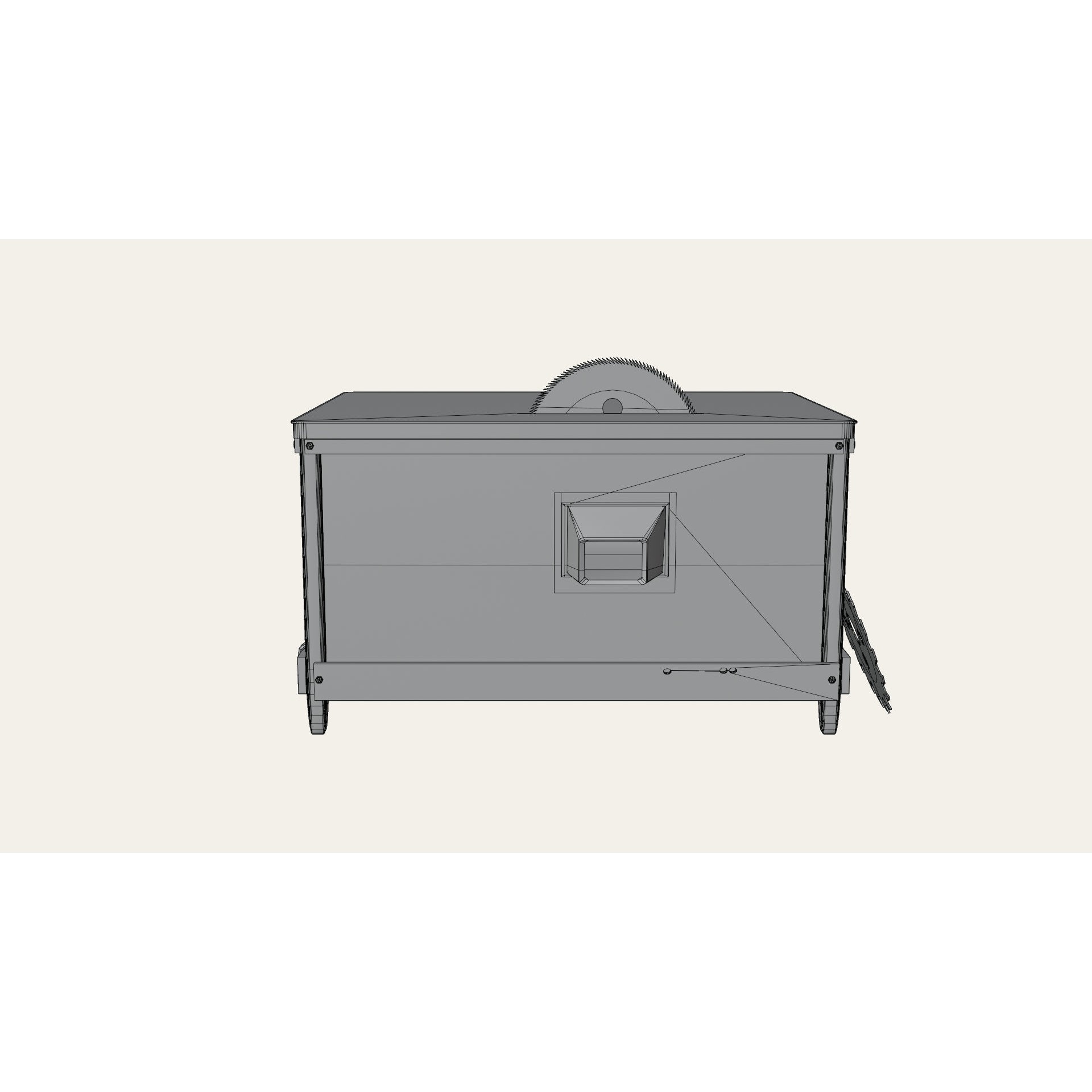 Table Saw - Low-Poly Game-Ready 3D Model - View 10