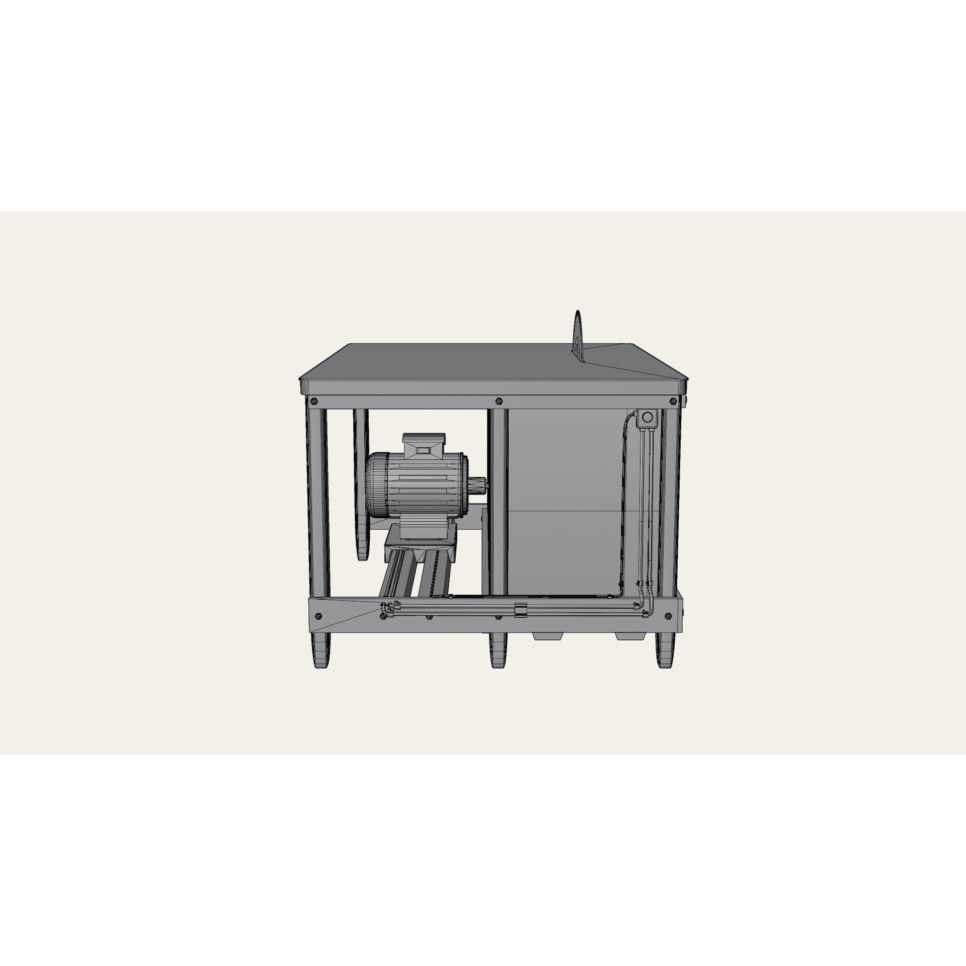 Table Saw - Low-Poly Game-Ready 3D Model - View 12