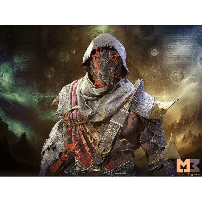 Demonic Warrior 3D Model – Low Poly RPG Character, FBX, Rigged - View 2
