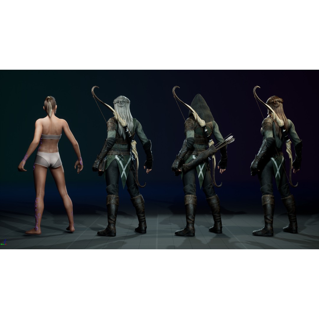 Archer 3D Model – Game Ready Character, Rigged for Unreal & Unity - View 10