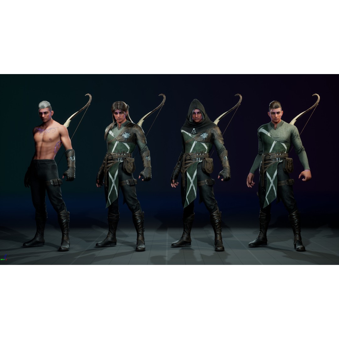 Archer 3D Model – Game Ready Character, Rigged for Unreal & Unity - View 15