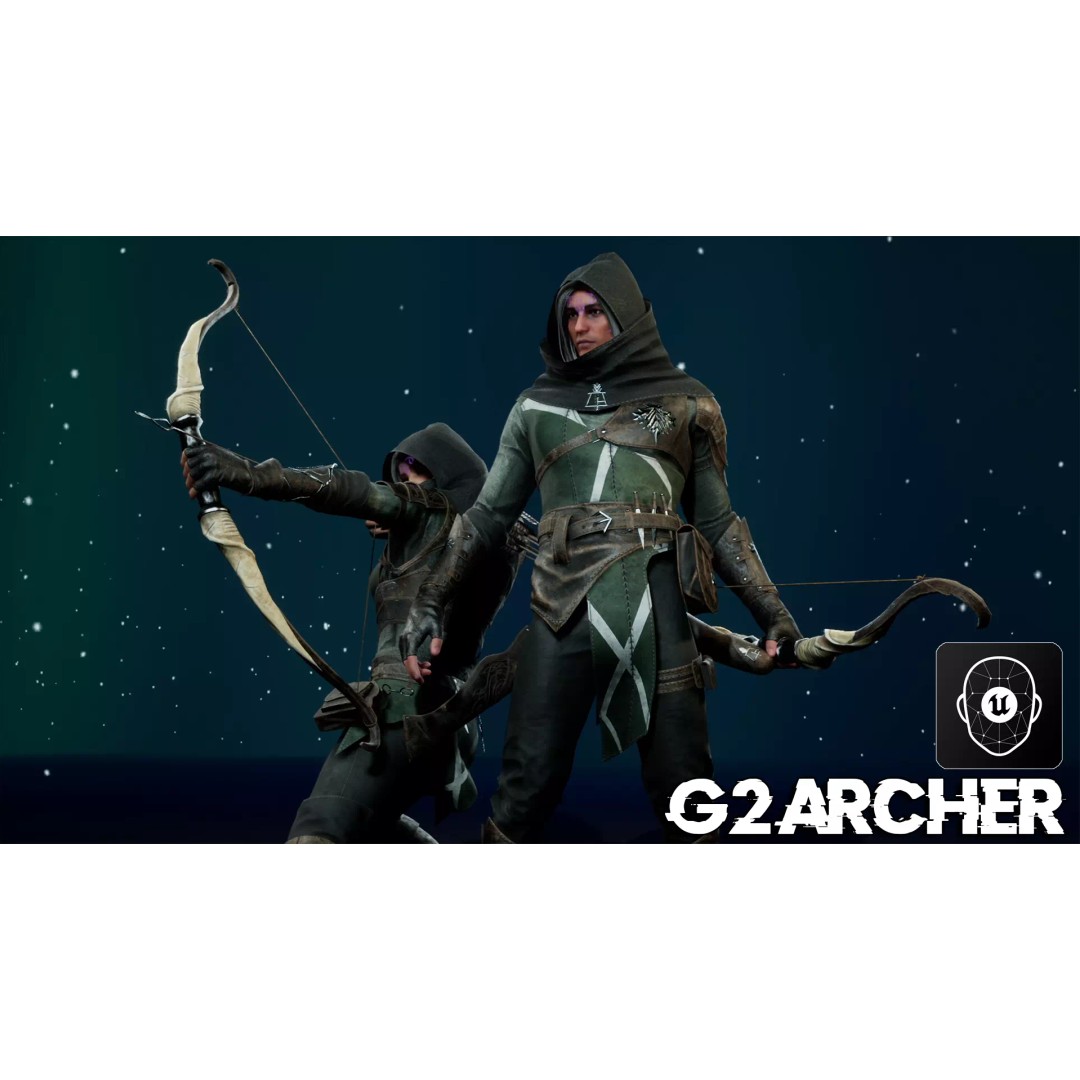 Archer 3D Model – Game Ready Character, Rigged for Unreal & Unity - View 2