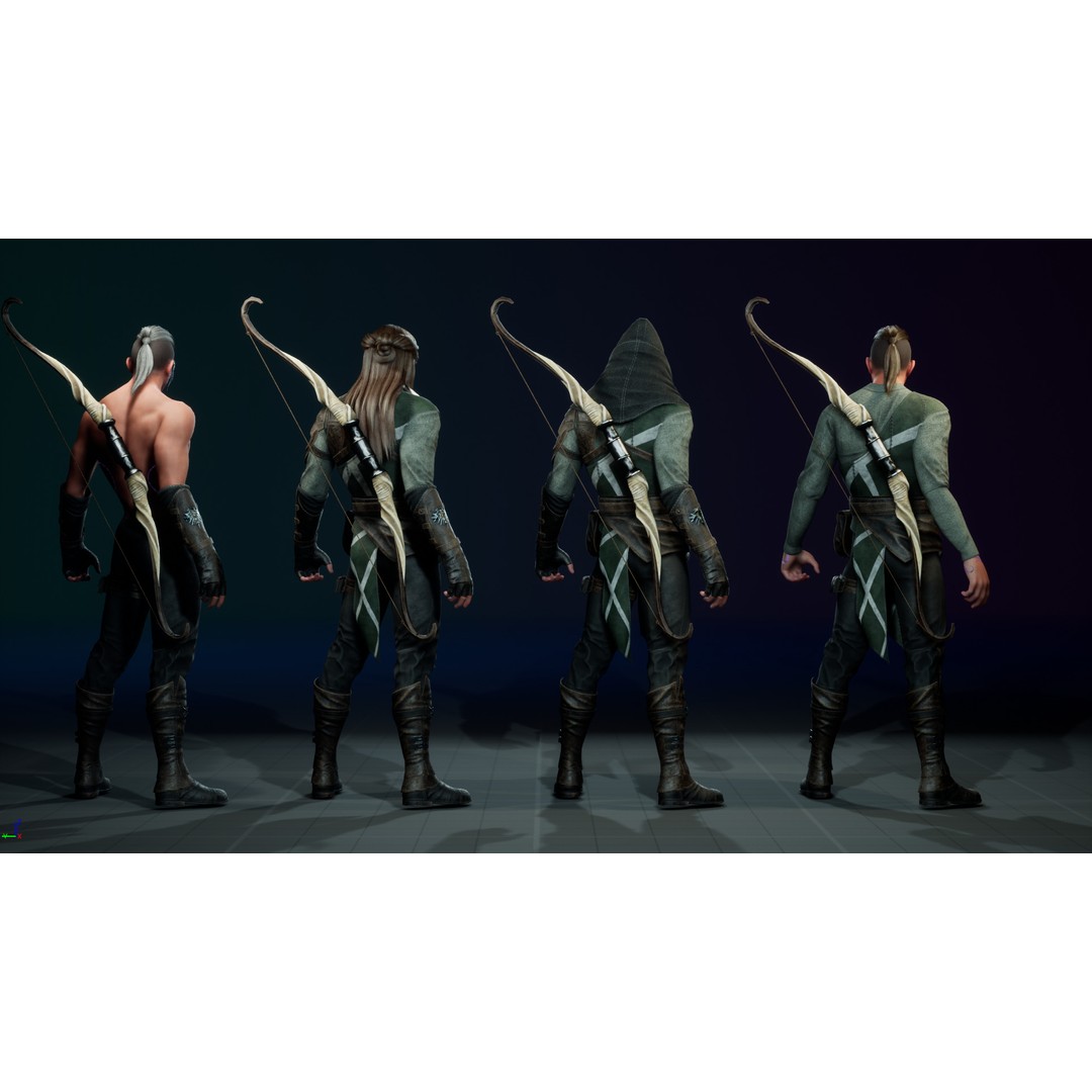 Archer 3D Model – Game Ready Character, Rigged for Unreal & Unity - View 20
