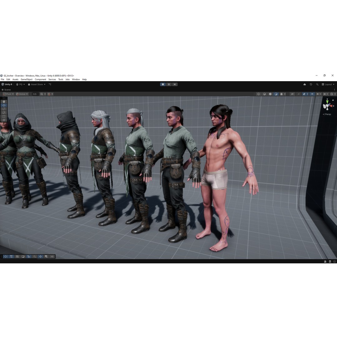 Archer 3D Model – Game Ready Character, Rigged for Unreal & Unity - View 29