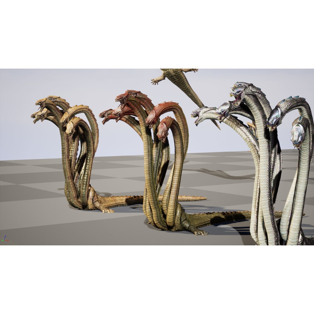 Hydra 3D Model – Low Poly Character with Animations, FBX - View 16