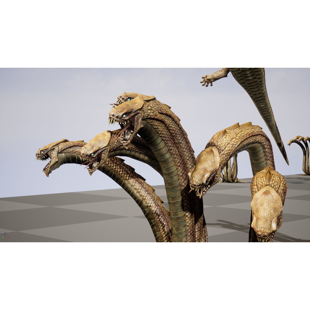 Hydra 3D Model – Low Poly Character with Animations, FBX - View 19