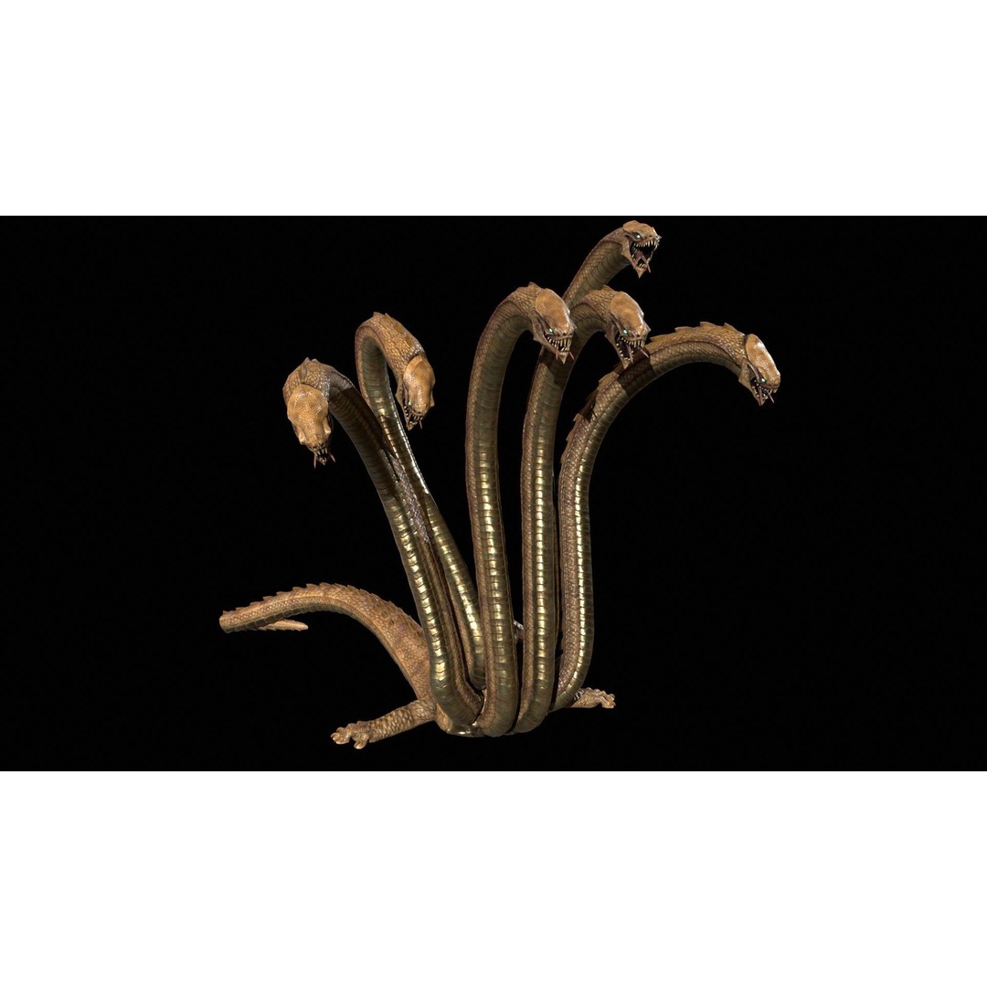Hydra 3D Model – Low Poly Character with Animations, FBX - View 4