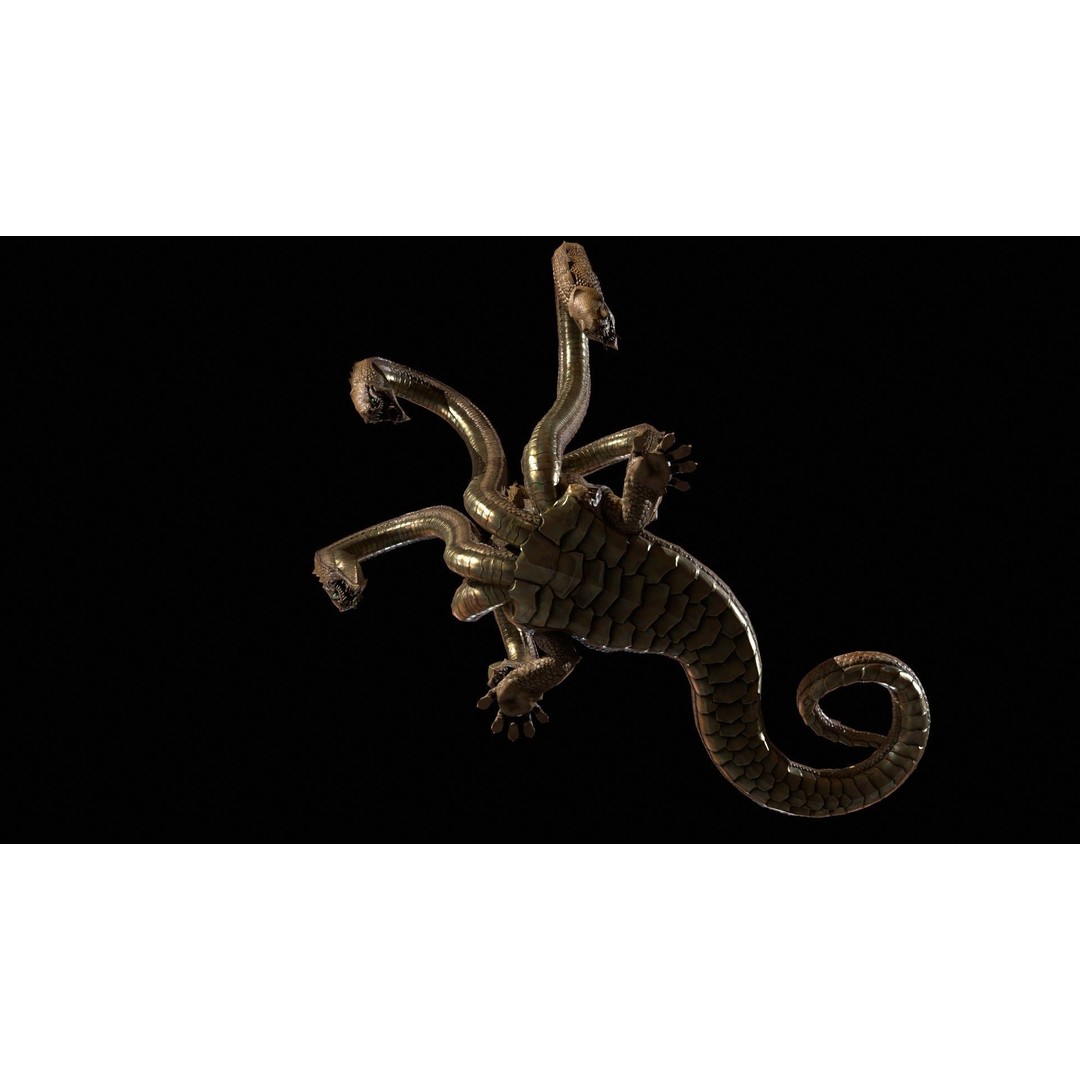 Hydra 3D Model – Low Poly Character with Animations, FBX - View 8