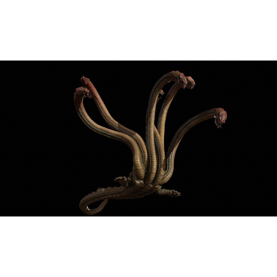 Hydra 3D Model – Low Poly Character with Animations, FBX - View 9