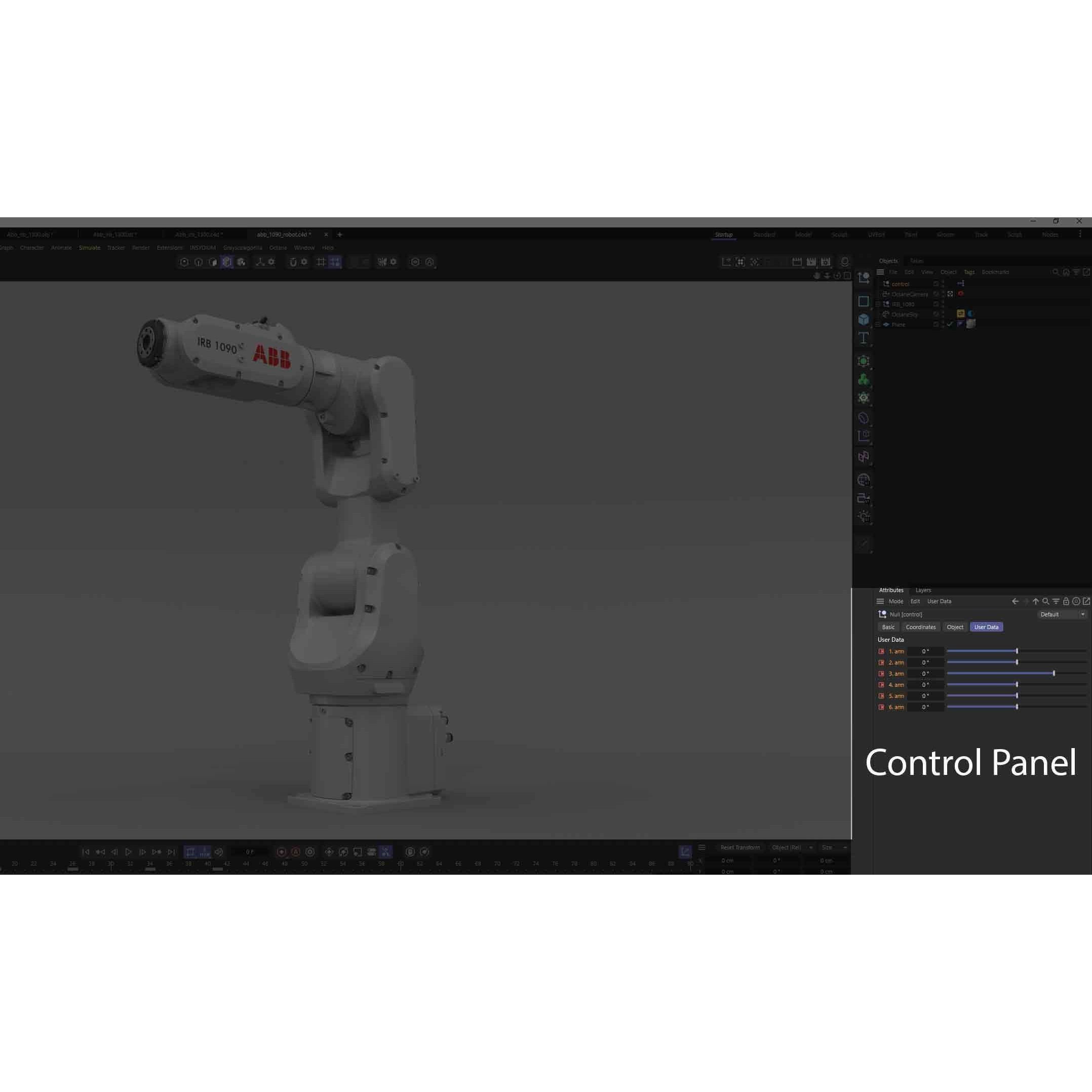 Robotic Arm ABB irb 1090 - Rigged Game-Ready 3D Model - View 45