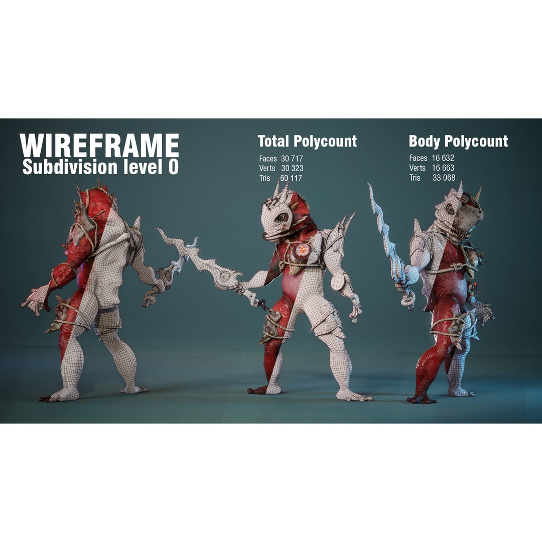 Alien Toads 3D Model – Low Poly Game Ready Characters, FBX - View 12