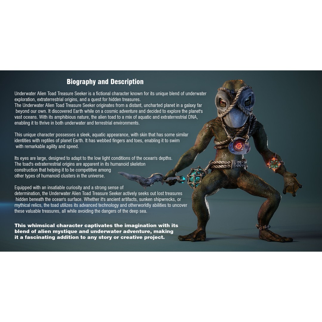 Alien Toads 3D Model – Low Poly Game Ready Characters, FBX - View 4