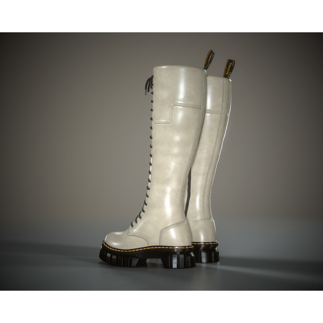 Dr. Martens Audrick 20 Eye 3D Model – Low Poly Game Asset, FBX & OBJ