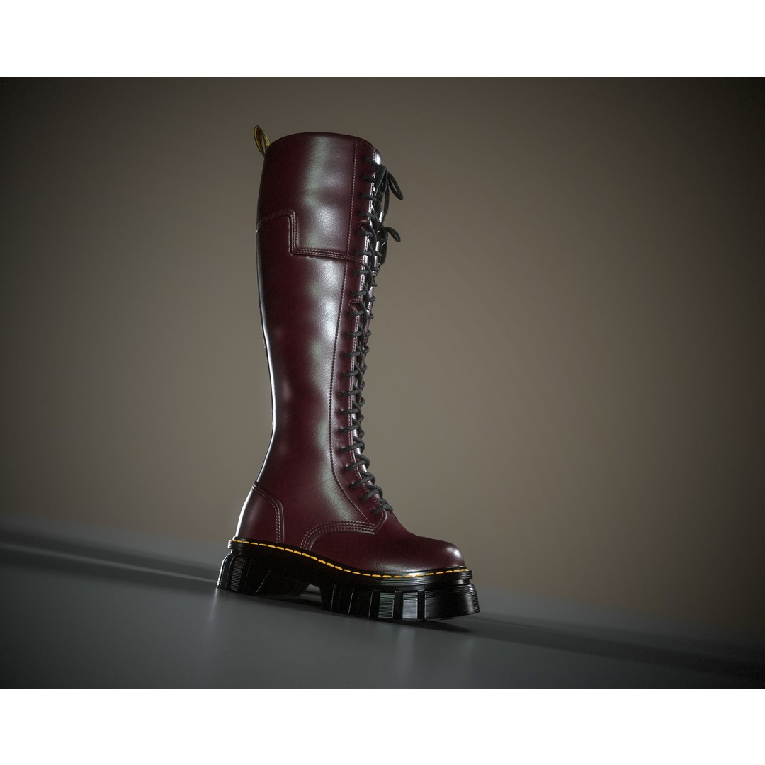 Dr. Martens Audrick 20 Eye 3D Model – Low Poly Game Asset, FBX & OBJ - View 10