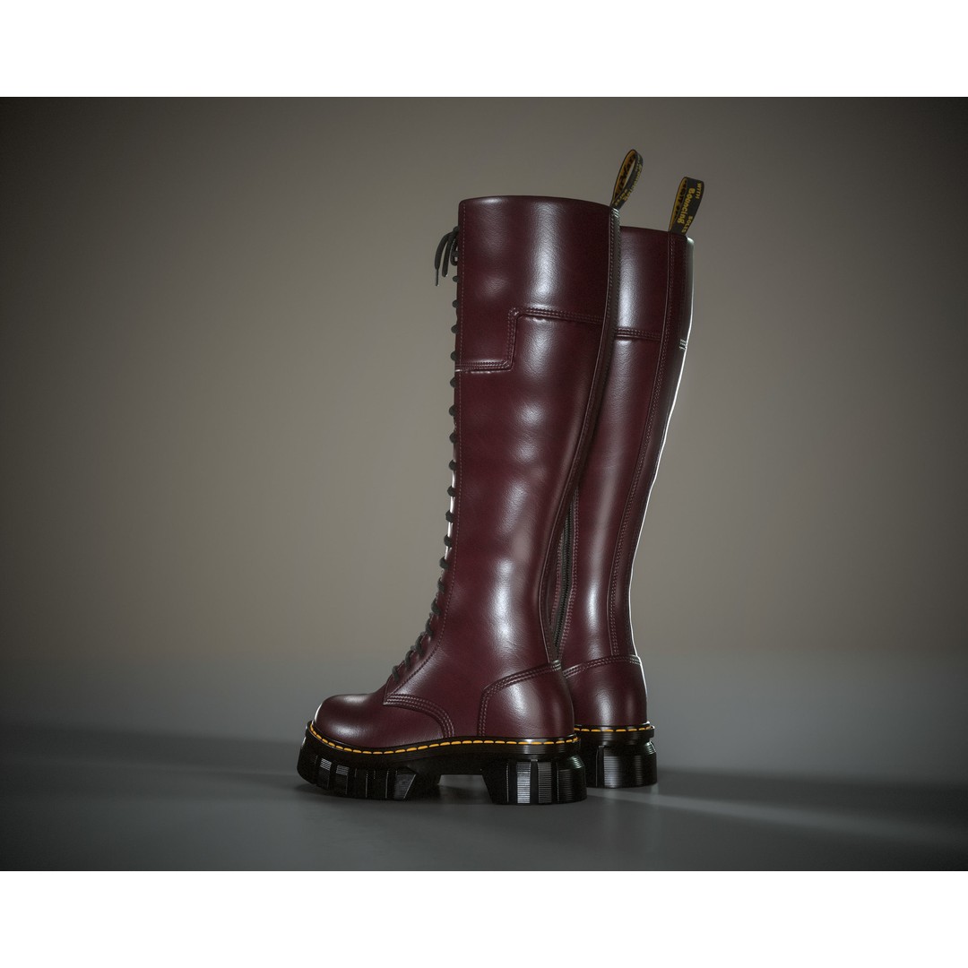 Dr. Martens Audrick 20 Eye 3D Model – Low Poly Game Asset, FBX & OBJ - View 11
