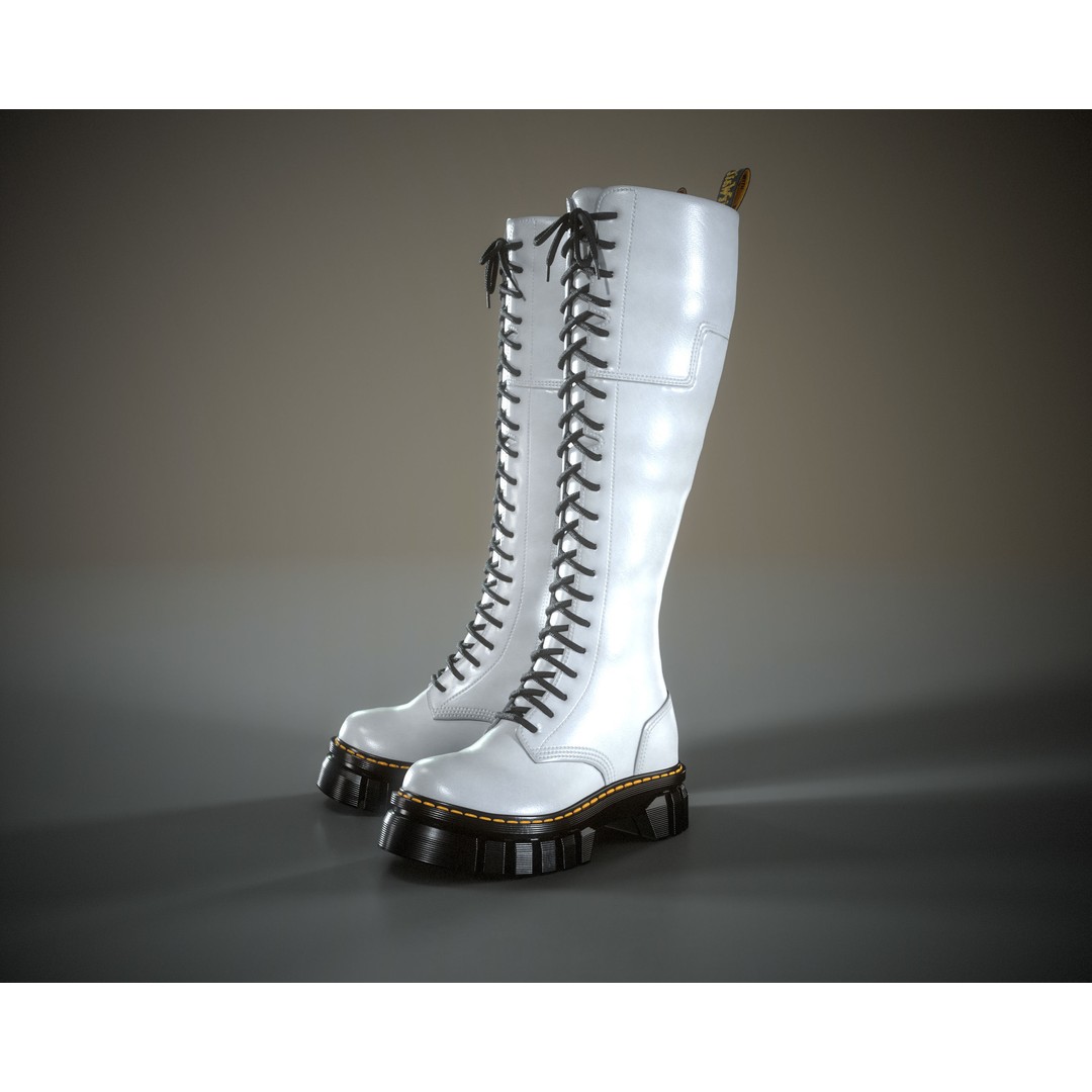 Dr. Martens Audrick 20 Eye 3D Model – Low Poly Game Asset, FBX & OBJ - View 12