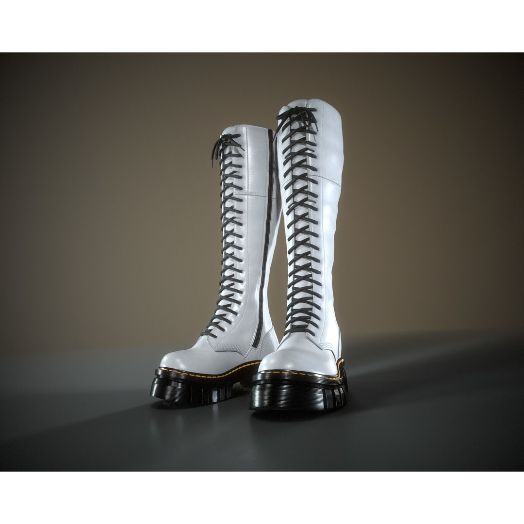 Dr. Martens Audrick 20 Eye 3D Model – Low Poly Game Asset, FBX & OBJ - View 13