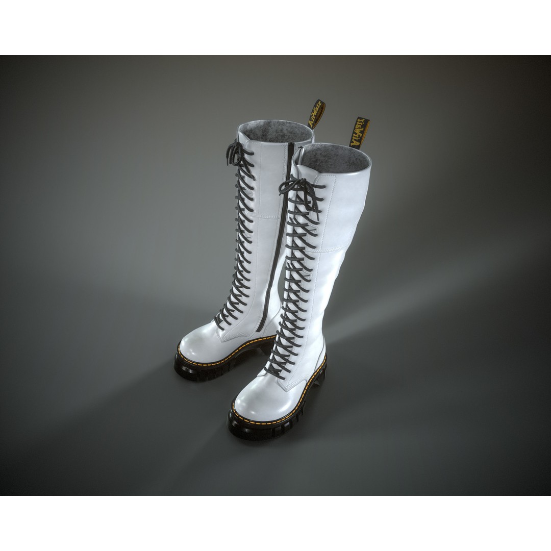 Dr. Martens Audrick 20 Eye 3D Model – Low Poly Game Asset, FBX & OBJ - View 14