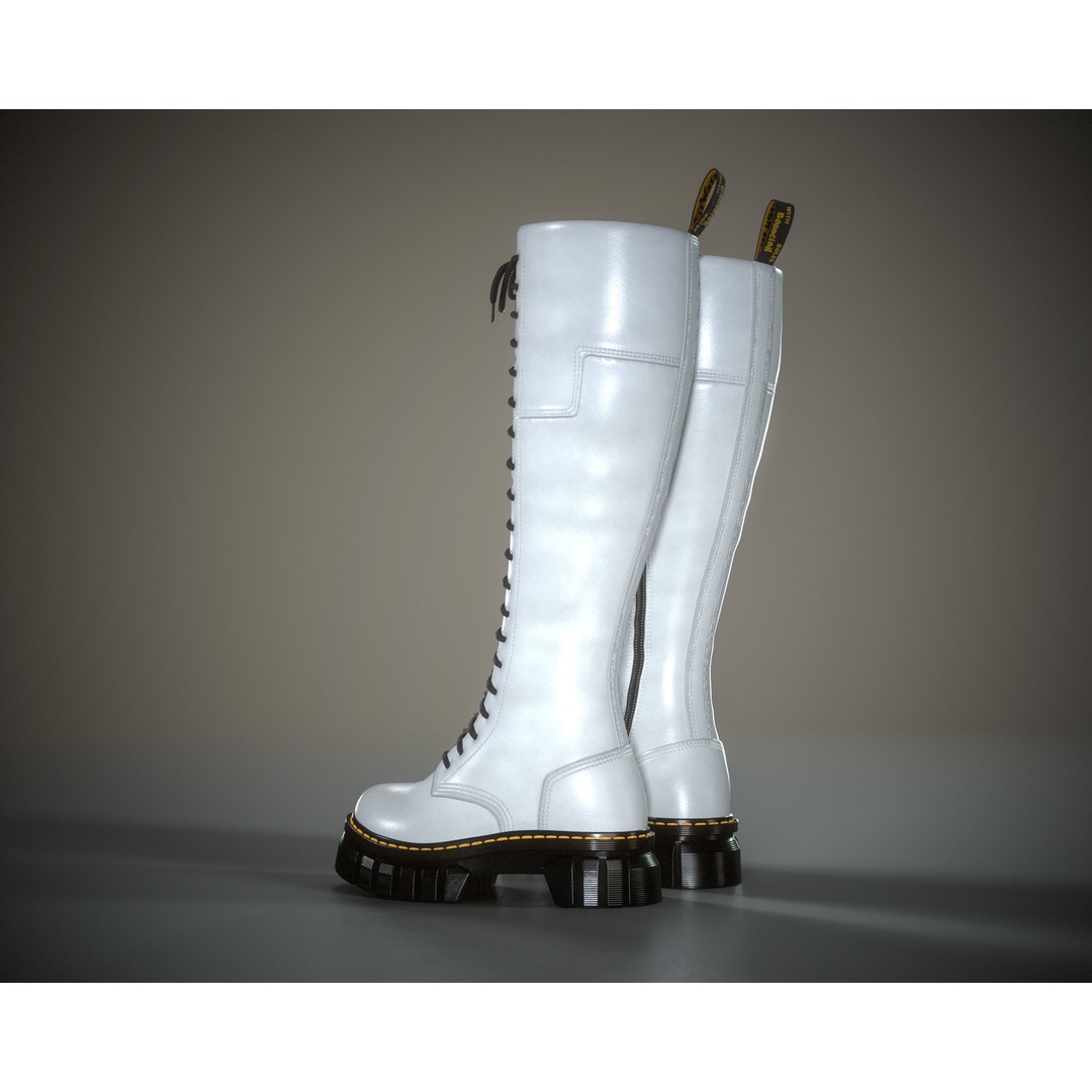 Dr. Martens Audrick 20 Eye 3D Model – Low Poly Game Asset, FBX & OBJ - View 16