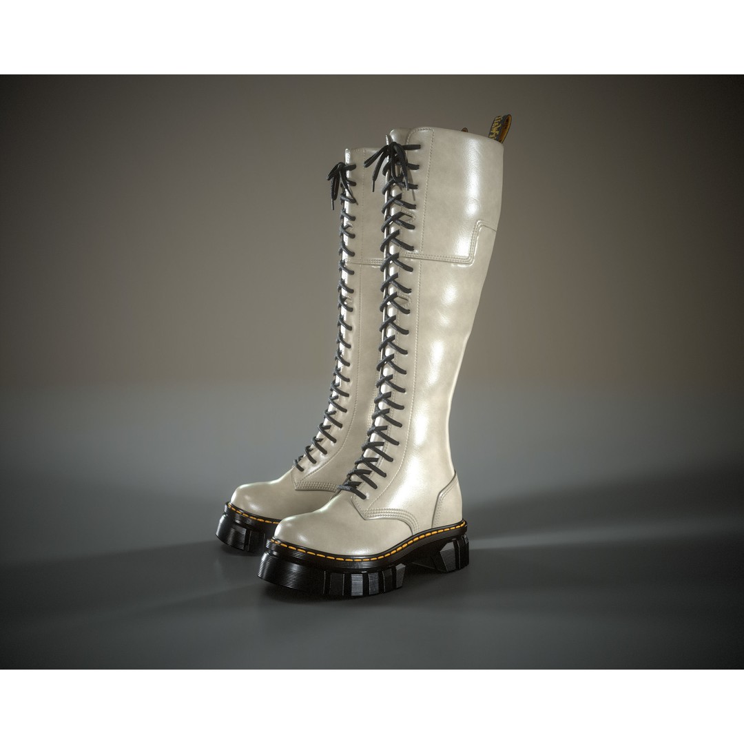 Dr. Martens Audrick 20 Eye 3D Model – Low Poly Game Asset, FBX & OBJ - View 17