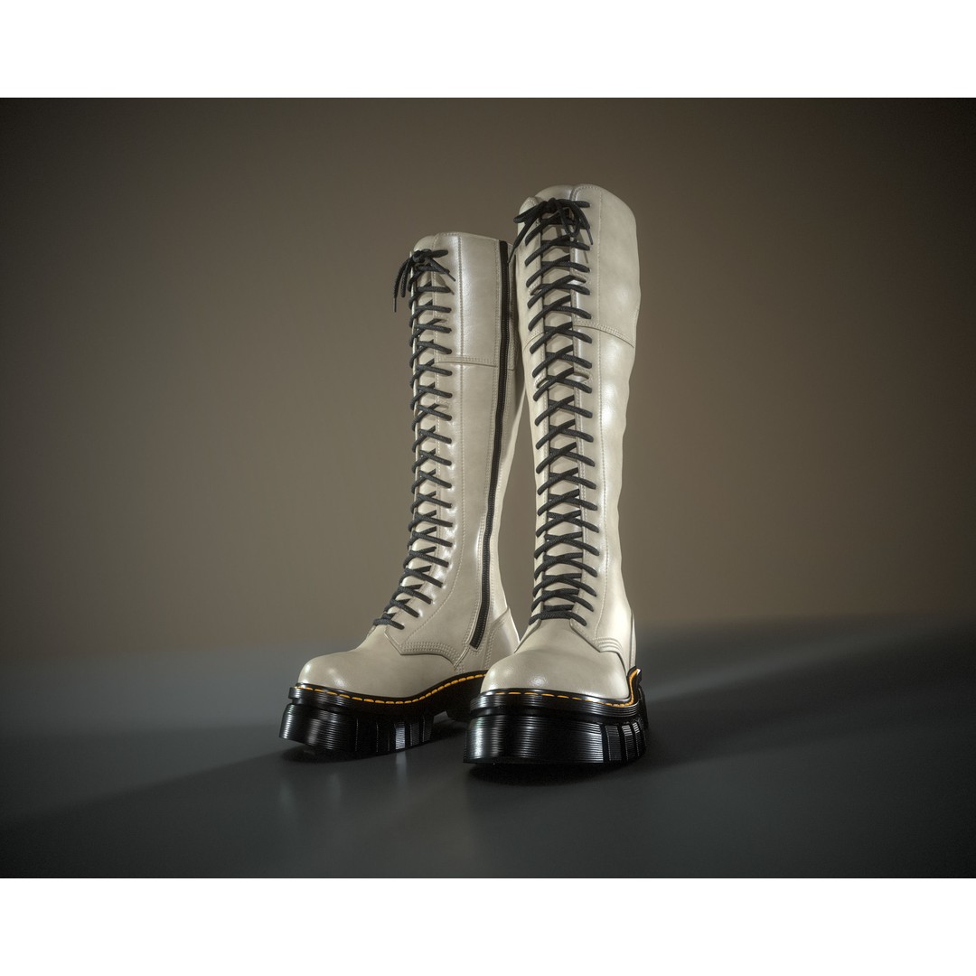 Dr. Martens Audrick 20 Eye 3D Model – Low Poly Game Asset, FBX & OBJ - View 18