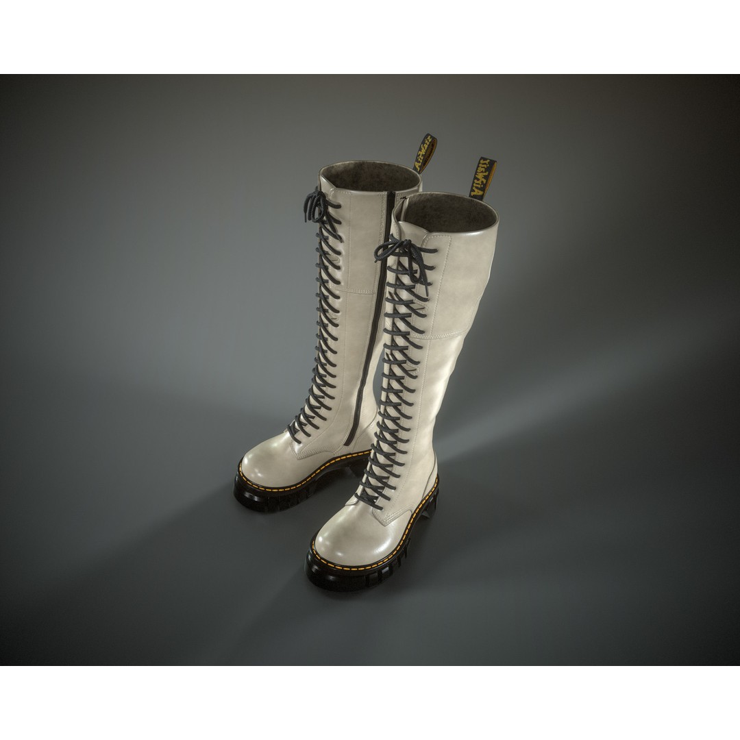 Dr. Martens Audrick 20 Eye 3D Model – Low Poly Game Asset, FBX & OBJ - View 19