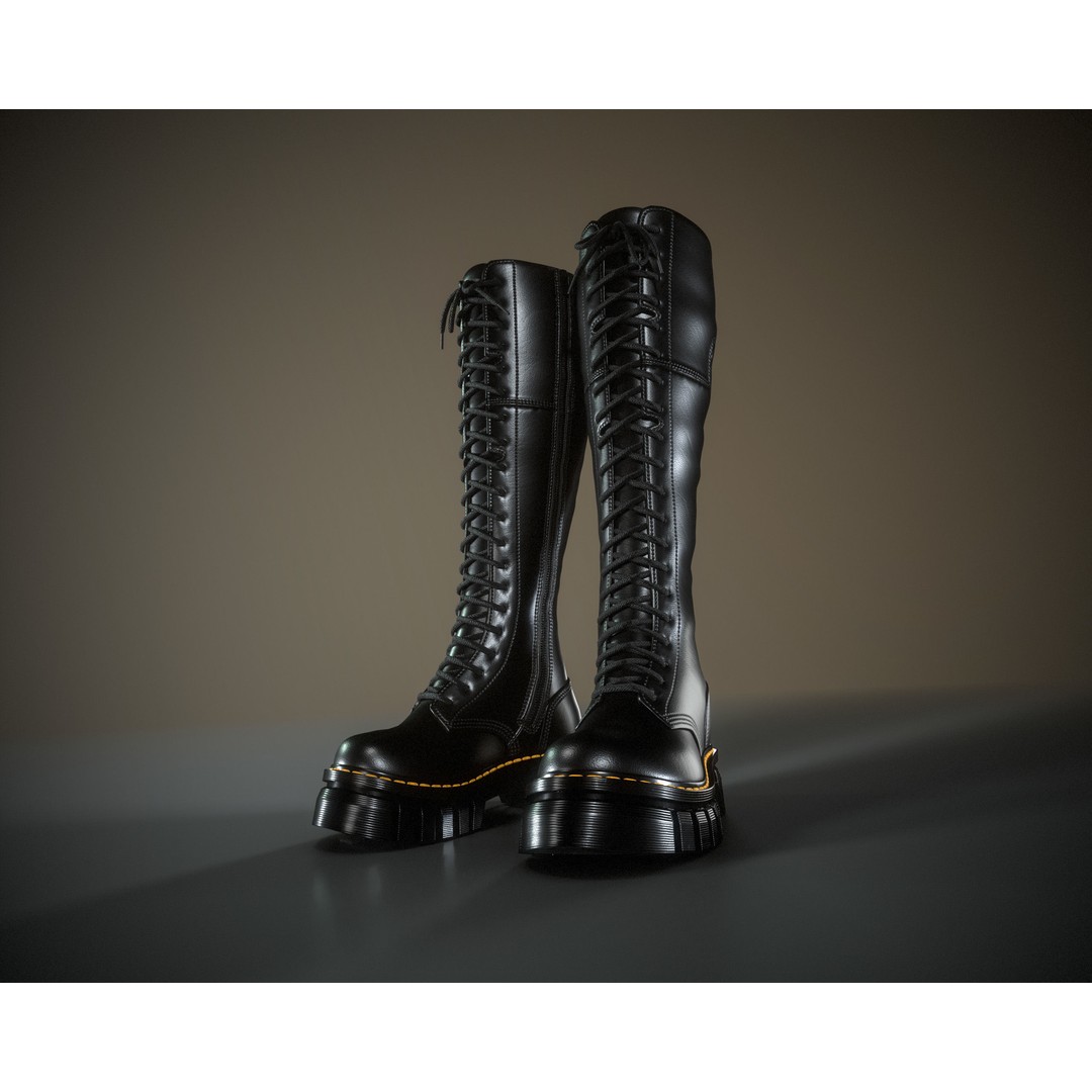 Dr. Martens Audrick 20 Eye 3D Model – Low Poly Game Asset, FBX & OBJ - View 3