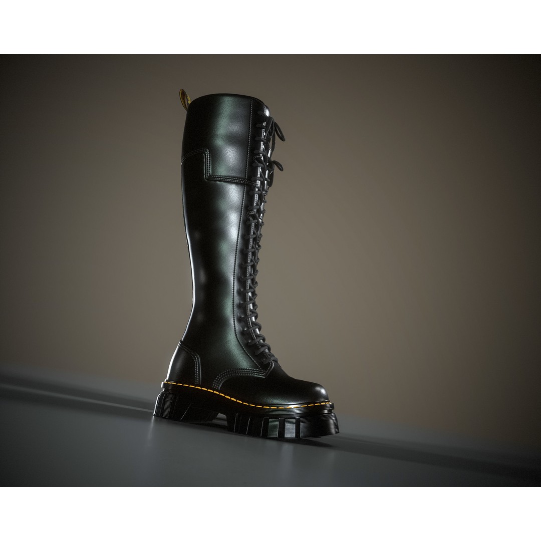 Dr. Martens Audrick 20 Eye 3D Model – Low Poly Game Asset, FBX & OBJ - View 5