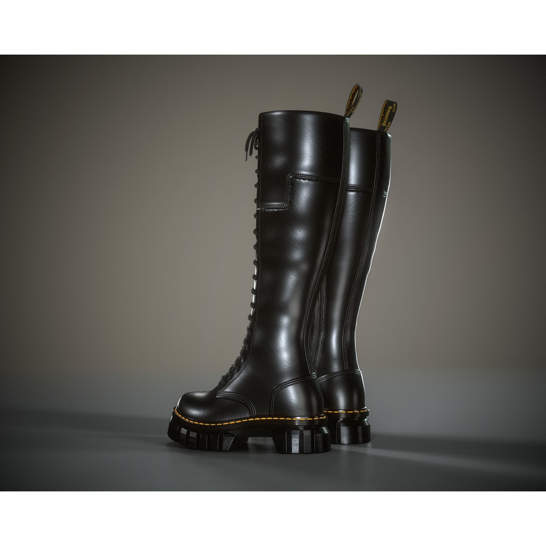 Dr. Martens Audrick 20 Eye 3D Model – Low Poly Game Asset, FBX & OBJ - View 6