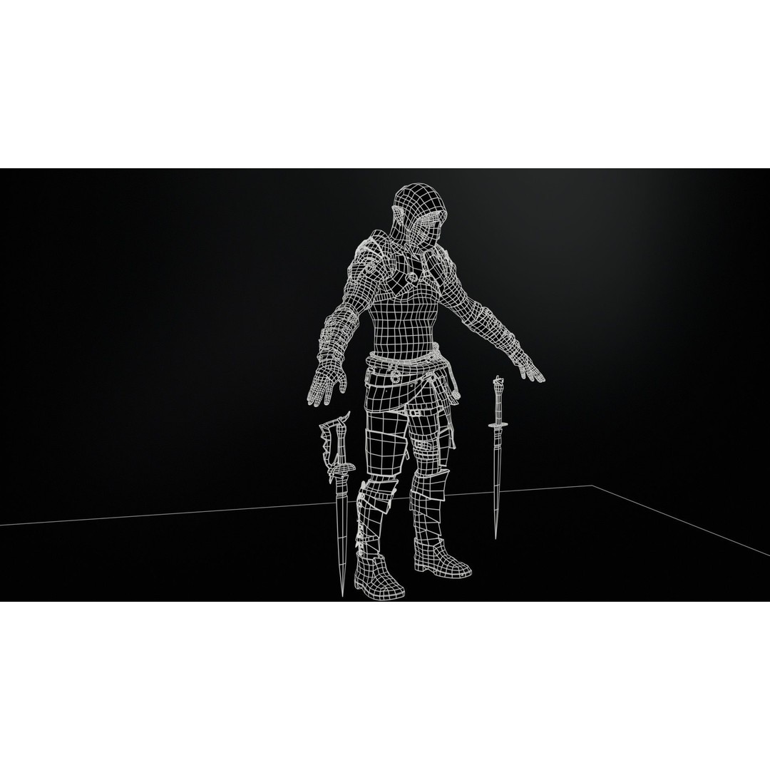 SkinnyOrc 3D Model – Low Poly Character, Rigged with Animations - View 15