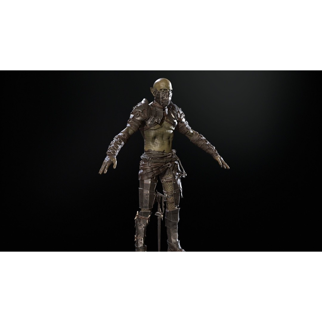 SkinnyOrc 3D Model – Low Poly Character, Rigged with Animations - View 16