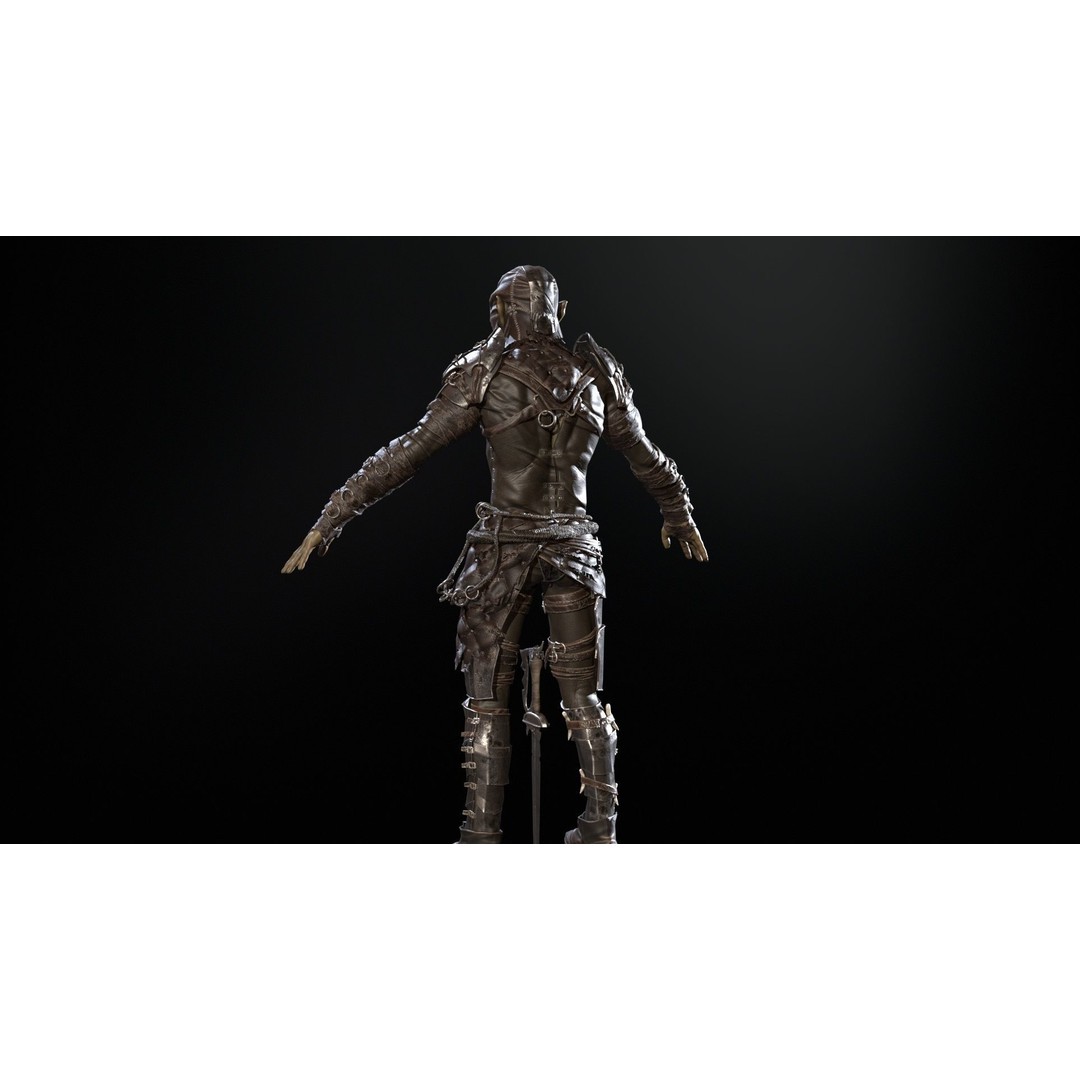 SkinnyOrc 3D Model – Low Poly Character, Rigged with Animations - View 18