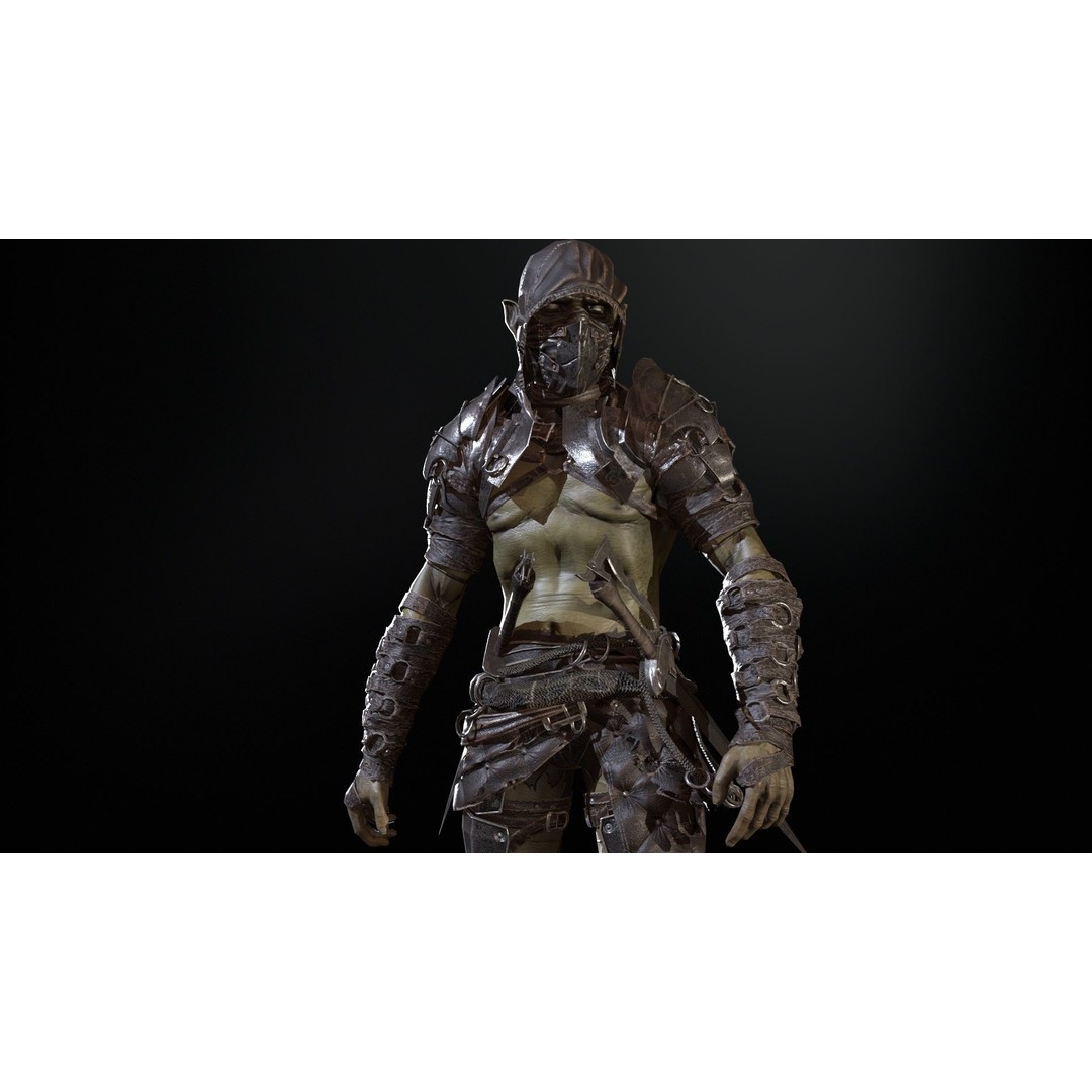 SkinnyOrc 3D Model – Low Poly Character, Rigged with Animations - View 20