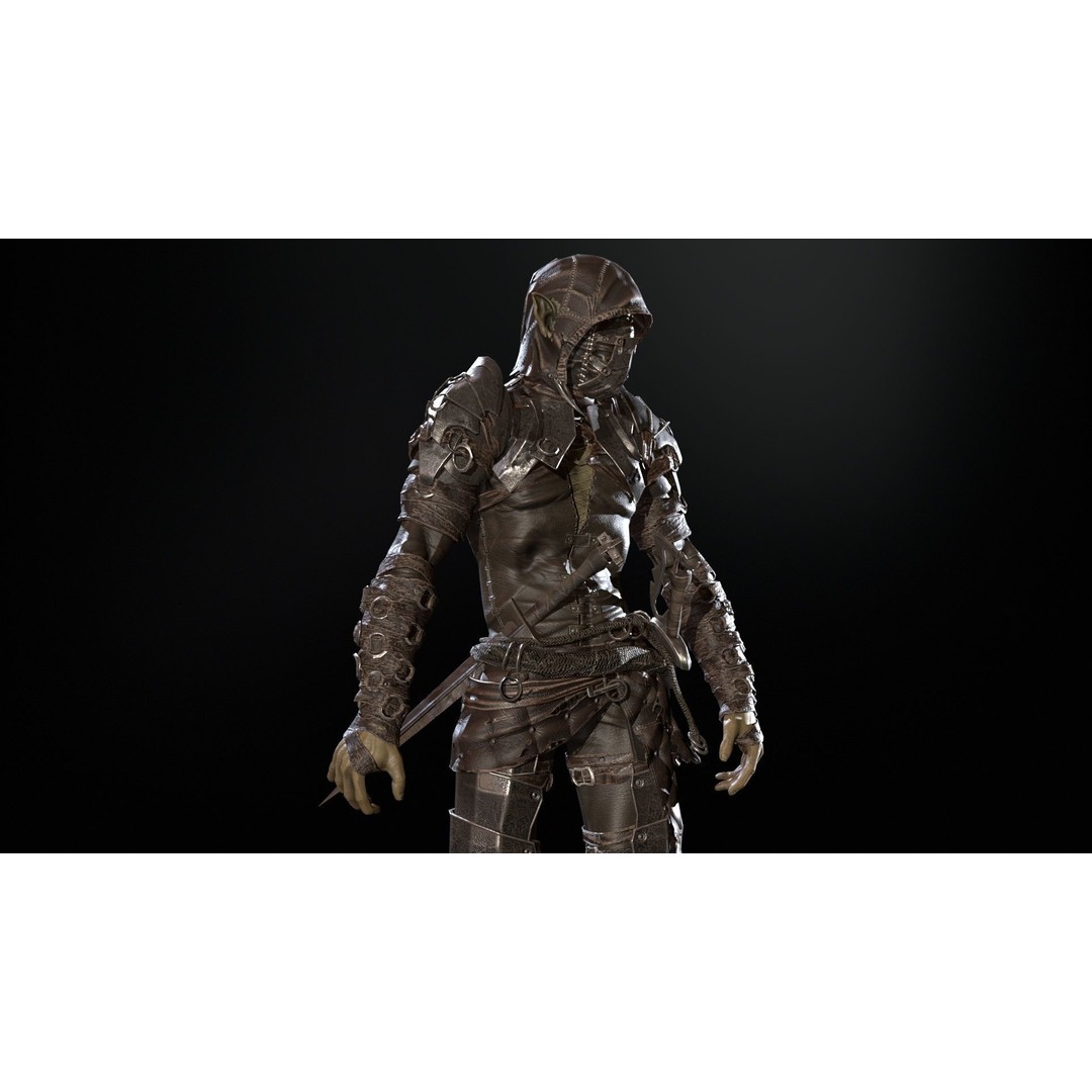 SkinnyOrc 3D Model – Low Poly Character, Rigged with Animations - View 22