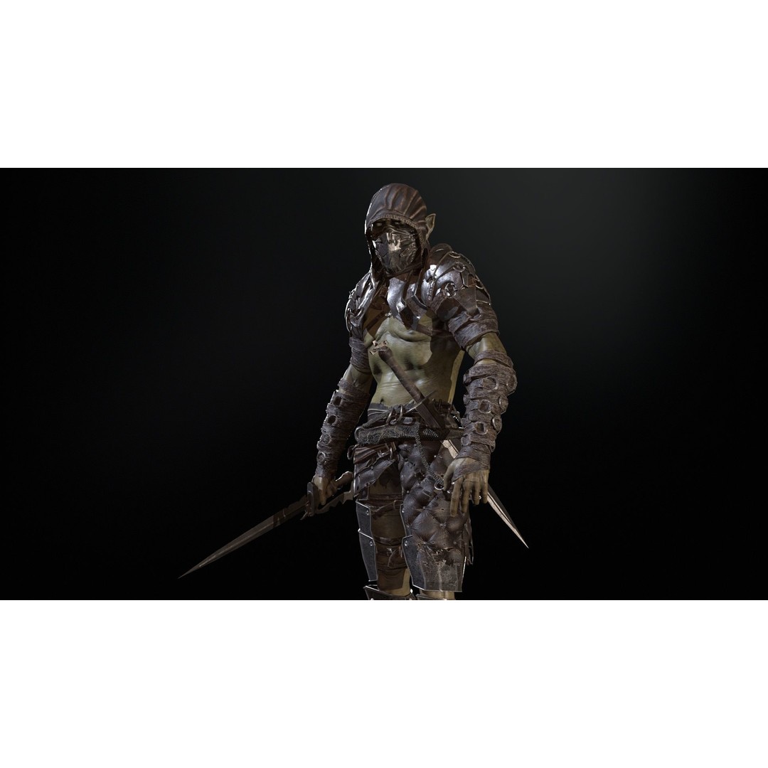 SkinnyOrc 3D Model – Low Poly Character, Rigged with Animations - View 23