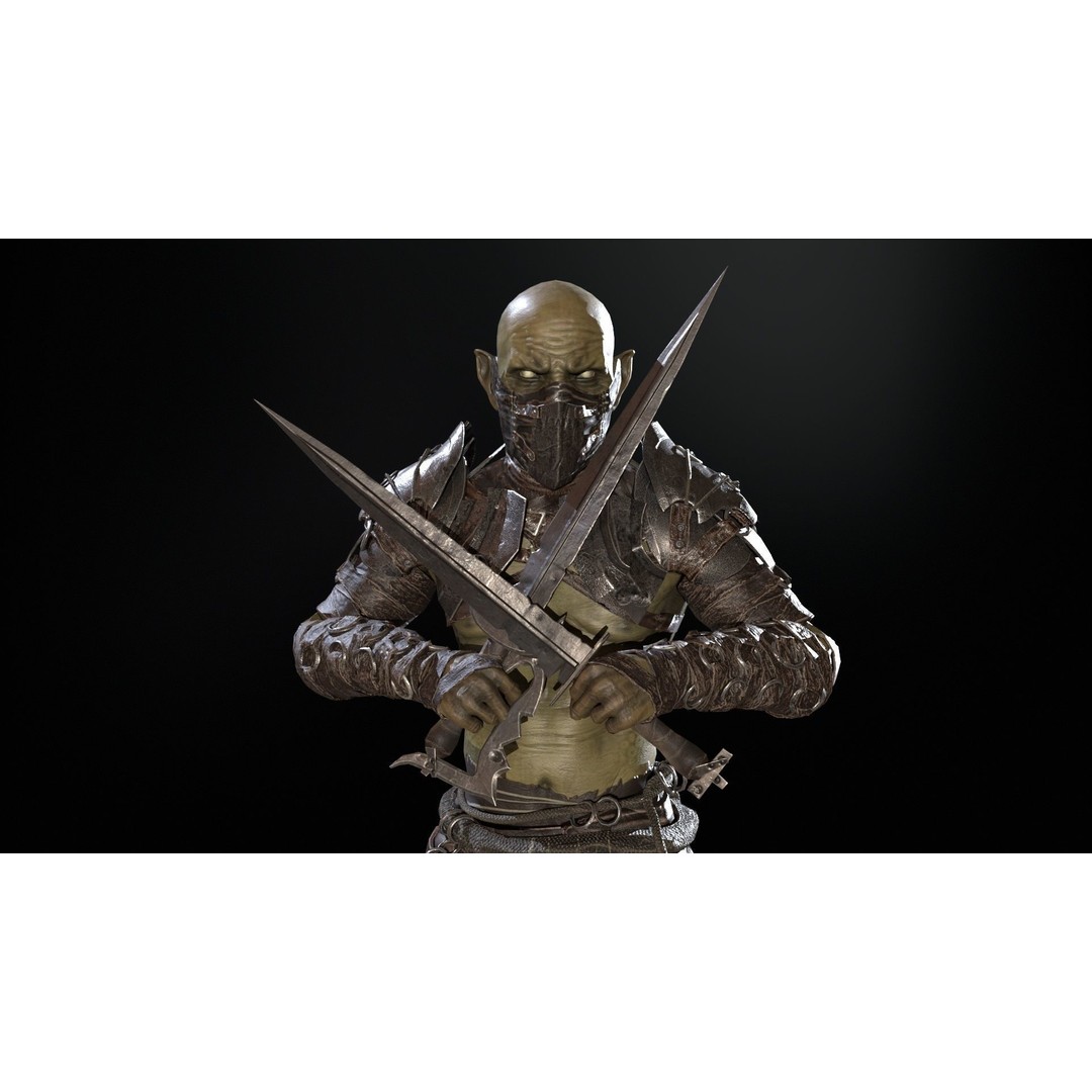 SkinnyOrc 3D Model – Low Poly Character, Rigged with Animations - View 25