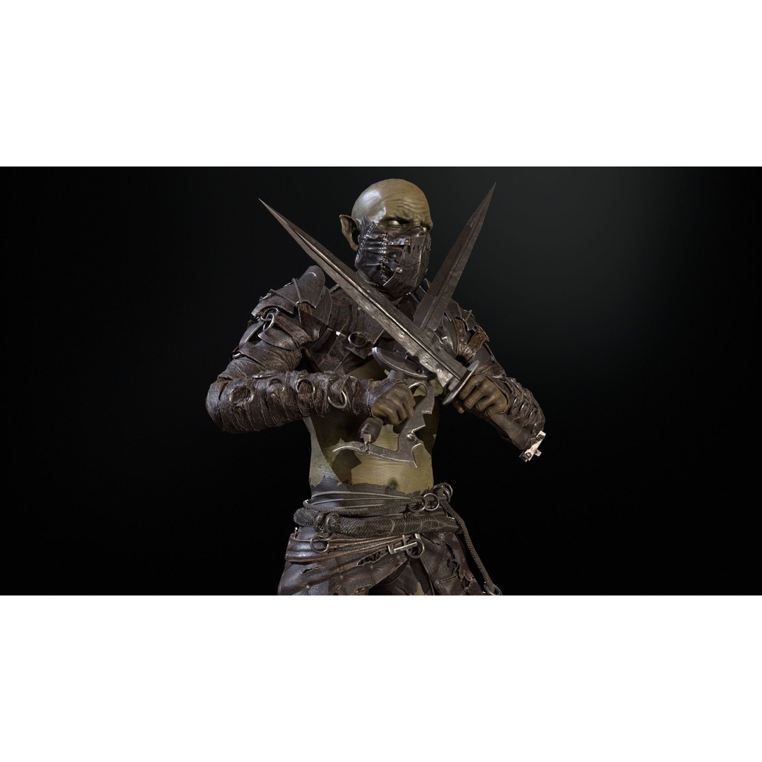 SkinnyOrc 3D Model – Low Poly Character, Rigged with Animations - View 29
