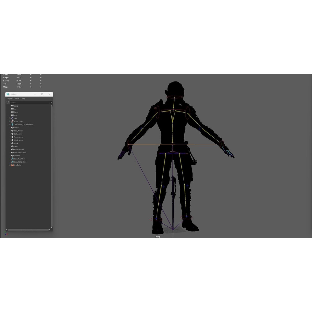 SkinnyOrc 3D Model – Low Poly Character, Rigged with Animations - View 30