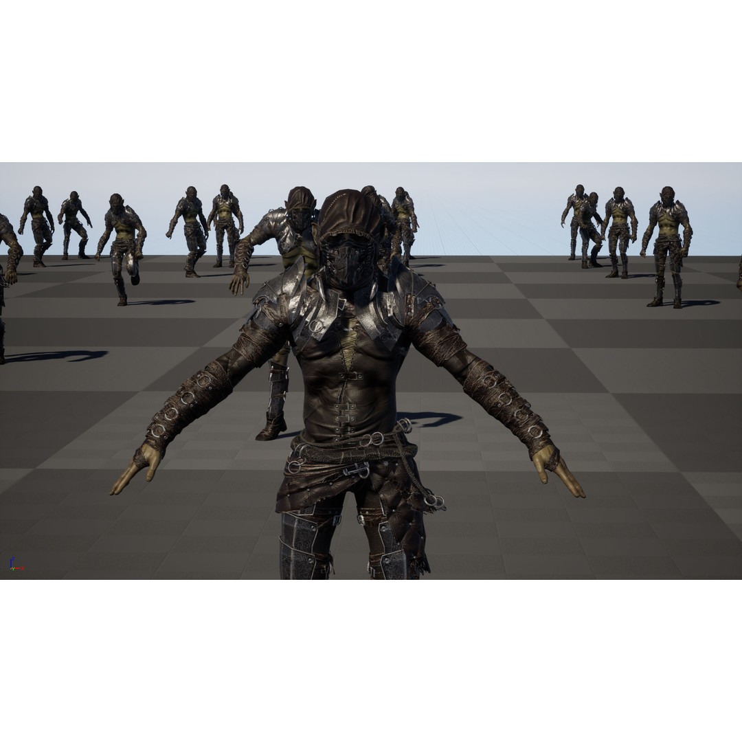 SkinnyOrc 3D Model – Low Poly Character, Rigged with Animations - View 33