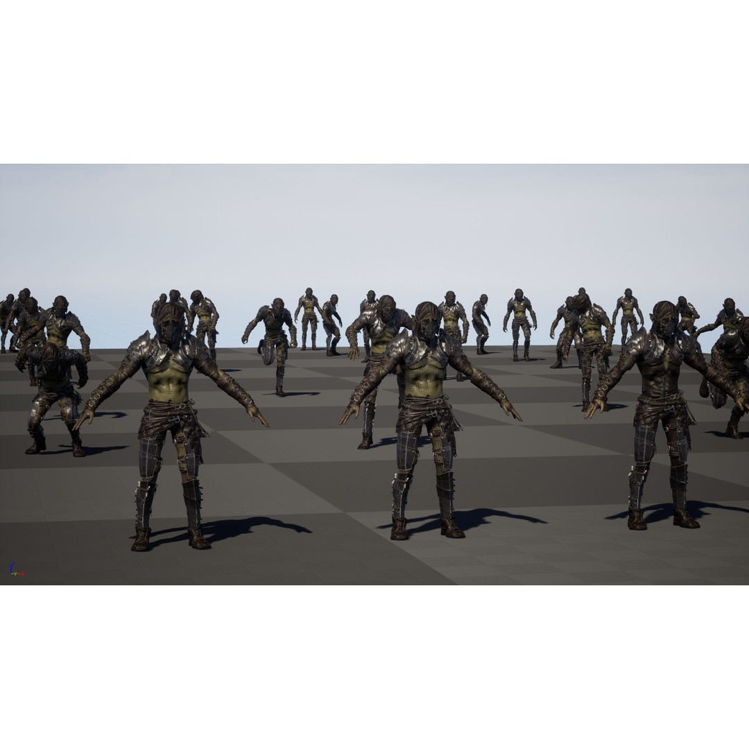 SkinnyOrc 3D Model – Low Poly Character, Rigged with Animations - View 35