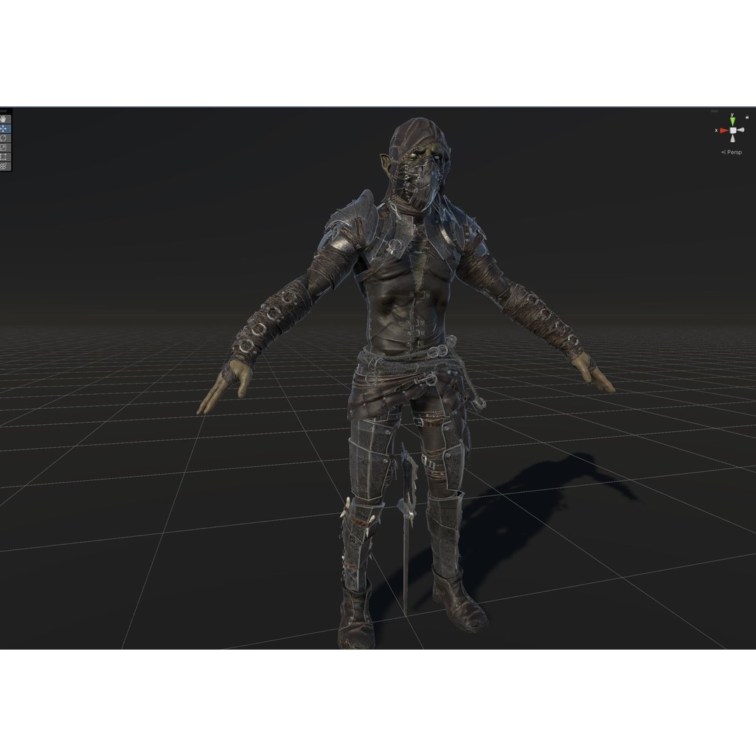 SkinnyOrc 3D Model – Low Poly Character, Rigged with Animations - View 36